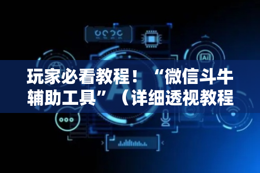 玩家必看教程！“微信斗牛辅助工具”（详细透视教程）-哔哩哔哩
