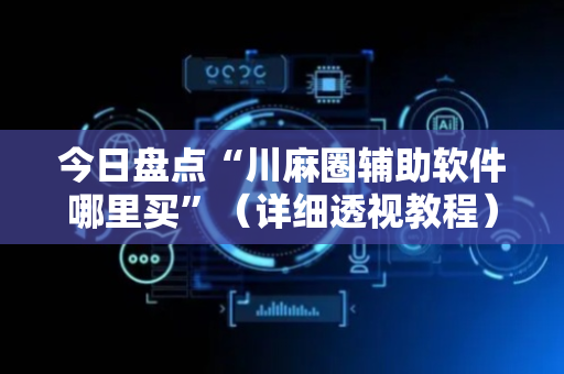 今日盘点“川麻圈辅助软件哪里买”（详细透视教程）-哔哩哔哩