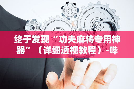 终于发现“功夫麻将专用神器”（详细透视教程）-哔哩哔哩