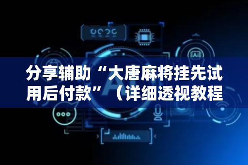 分享辅助“大唐麻将挂先试用后付款”（详细透视教程）-哔哩哔哩