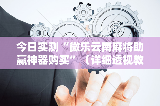 今日实测“微乐云南麻将助赢神器购买”（详细透视教程）-哔哩哔哩