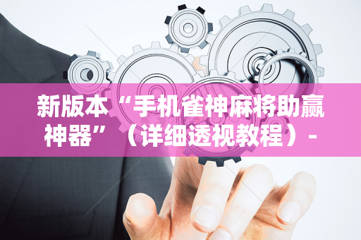 新版本“手机雀神麻将助赢神器”（详细透视教程）-哔哩哔哩