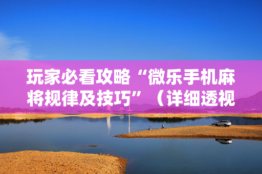 玩家必看攻略“微乐手机麻将规律及技巧”（详细透视教程）-哔哩哔哩