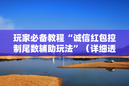 玩家必备教程“诚信红包控制尾数辅助玩法”（详细透视教程）-哔哩哔哩