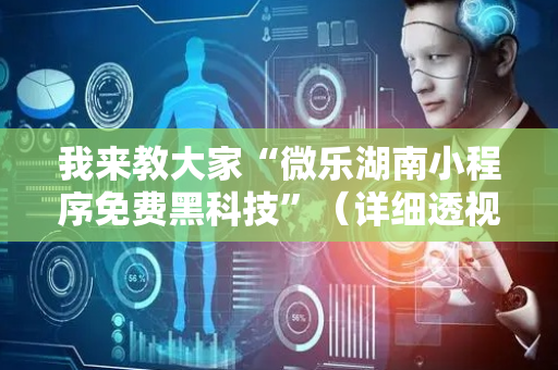 我来教大家“微乐湖南小程序免费黑科技”（详细透视教程）-哔哩哔哩