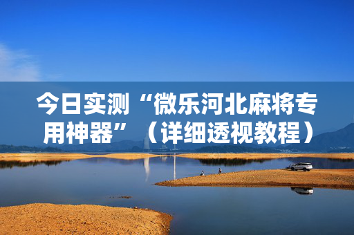 今日实测“微乐河北麻将专用神器”（详细透视教程）-哔哩哔哩