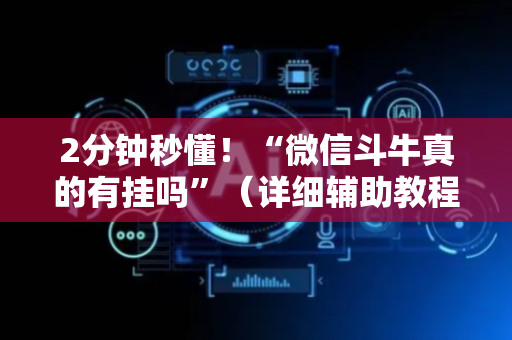 2分钟秒懂！“微信斗牛真的有挂吗”（详细辅助教程）-哔哩哔哩