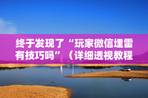 终于发现了“玩家微信埋雷有技巧吗”（详细透视教程）-哔哩哔哩