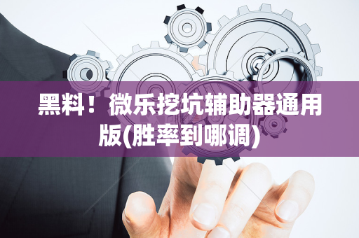 黑料！微乐挖坑辅助器通用版(胜率到哪调)