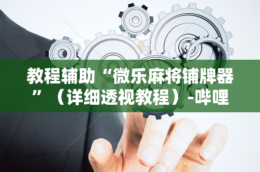 教程辅助“微乐麻将铺牌器”（详细透视教程）-哔哩哔哩