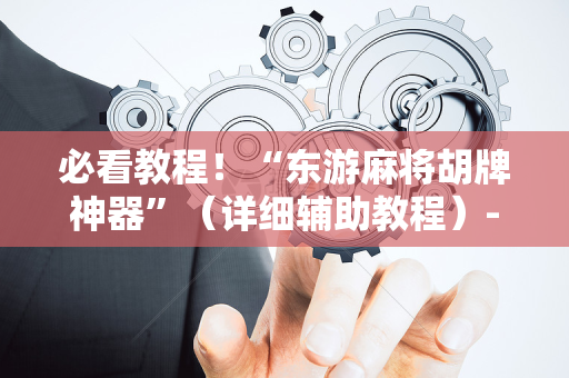 必看教程！“东游麻将胡牌神器”（详细辅助教程）-哔哩哔哩