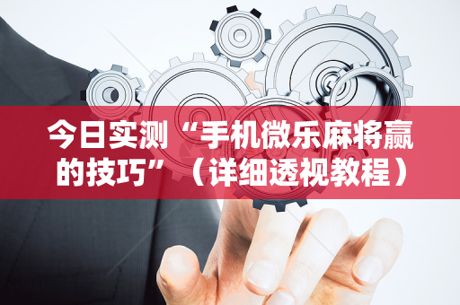 今日实测“手机微乐麻将赢的技巧”（详细透视教程）-哔哩哔哩