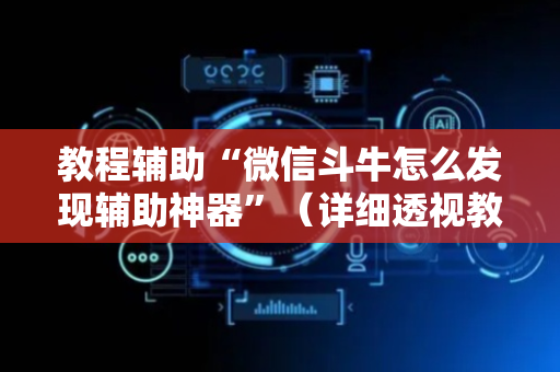 教程辅助“微信斗牛怎么发现辅助神器”（详细透视教程）-哔哩哔哩