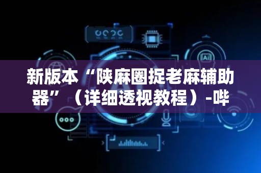 新版本“陕麻圈捉老麻辅助器”（详细透视教程）-哔哩哔哩