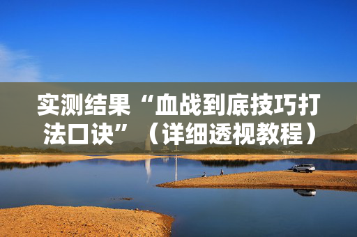 实测结果“血战到底技巧打法口诀”（详细透视教程）-哔哩哔哩