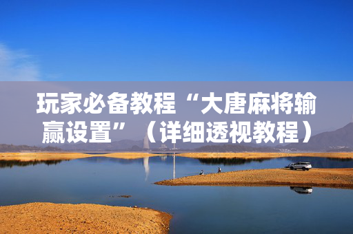 玩家必备教程“大唐麻将输赢设置”（详细透视教程）-哔哩哔哩