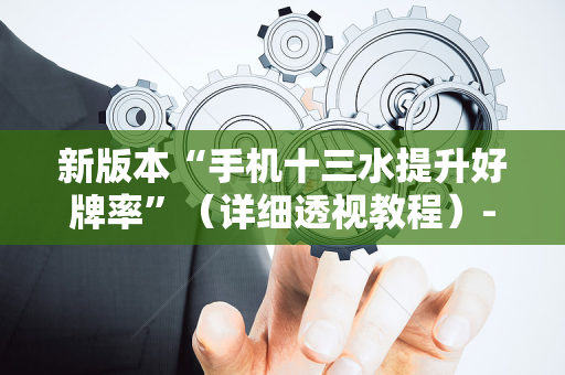 新版本“手机十三水提升好牌率”（详细透视教程）-哔哩哔哩