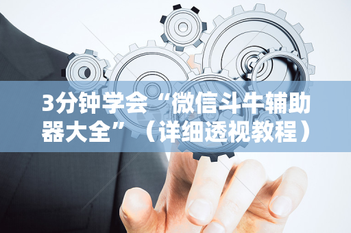 3分钟学会“微信斗牛辅助器大全”（详细透视教程）-哔哩哔哩