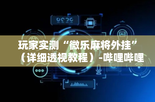 玩家实测“微乐麻将外挂”（详细透视教程）-哔哩哔哩
