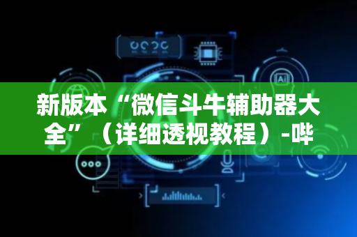 新版本“微信斗牛辅助器大全”（详细透视教程）-哔哩哔哩