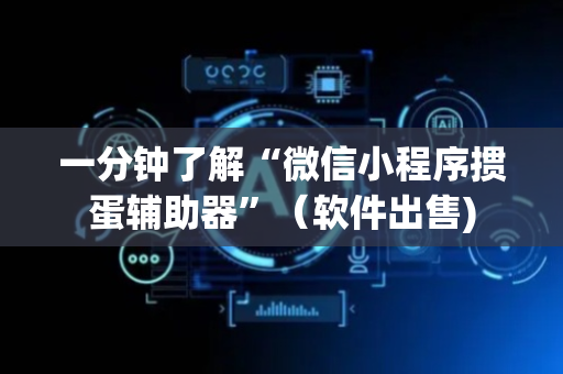 一分钟了解“微信小程序掼蛋辅助器”（软件出售)