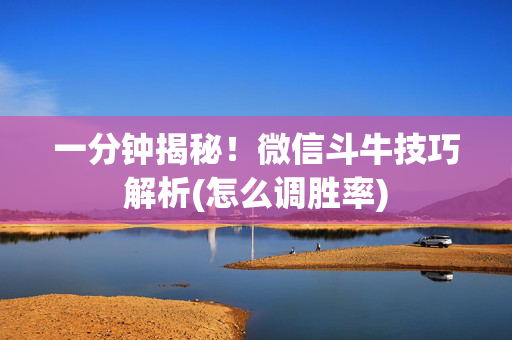 一分钟揭秘！微信斗牛技巧解析(怎么调胜率)