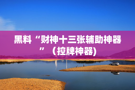 黑料“财神十三张辅助神器”（控牌神器)