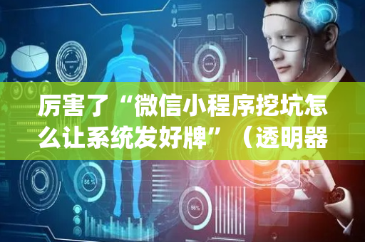 厉害了“微信小程序挖坑怎么让系统发好牌”（透明器教程)