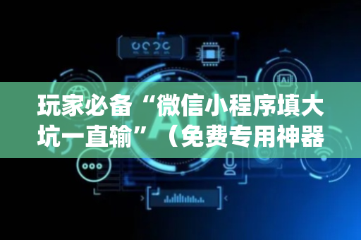 玩家必备“微信小程序填大坑一直输”（免费专用神器)