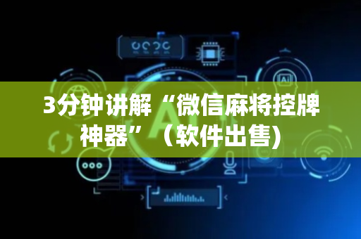3分钟讲解“微信麻将控牌神器”（软件出售)