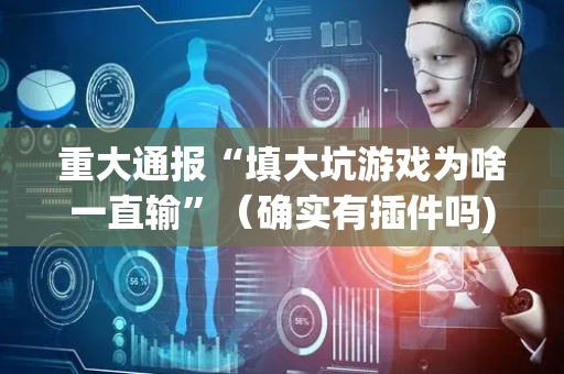 重大通报“填大坑游戏为啥一直输”（确实有插件吗)