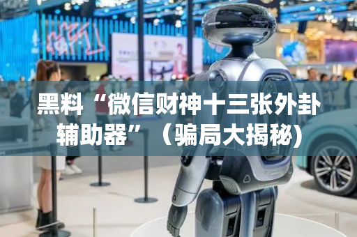 黑料“微信财神十三张外卦辅助器”（骗局大揭秘)