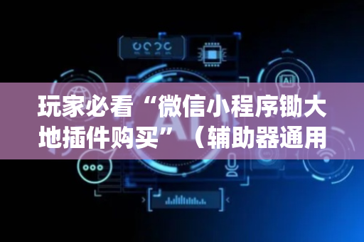 玩家必看“微信小程序锄大地插件购买”（辅助器通用版)
