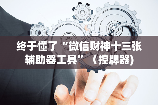 终于懂了“微信财神十三张辅助器工具”（控牌器)