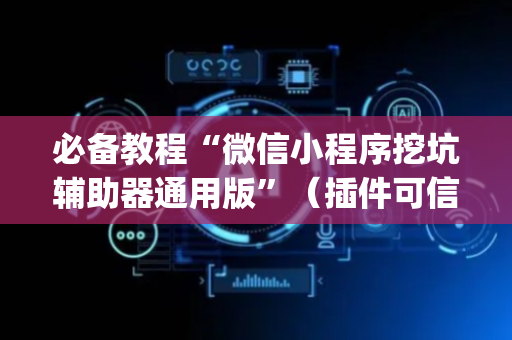 必备教程“微信小程序挖坑辅助器通用版”（插件可信吗)