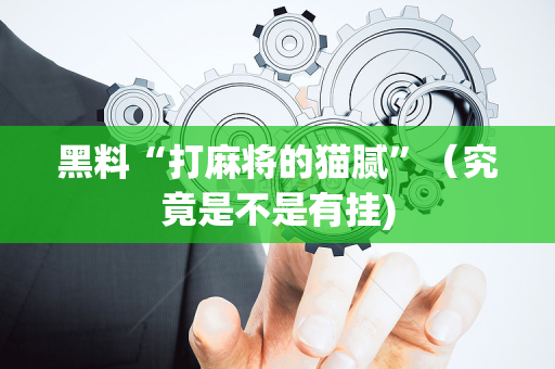 黑料“打麻将的猫腻”（究竟是不是有挂)