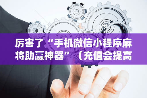 厉害了“手机微信小程序麻将助赢神器”（充值会提高胜率么)