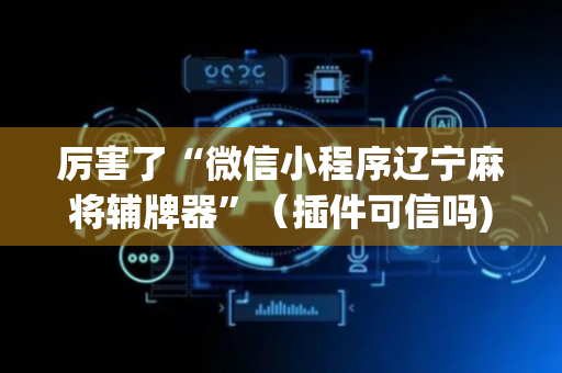 厉害了“微信小程序辽宁麻将辅牌器”（插件可信吗)