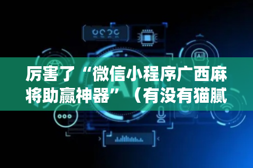 厉害了“微信小程序广西麻将助赢神器”（有没有猫腻)