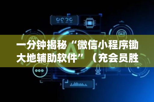 一分钟揭秘“微信小程序锄大地辅助软件”（充会员胜率高)