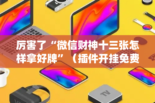 厉害了“微信财神十三张怎样拿好牌”（插件开挂免费AI)