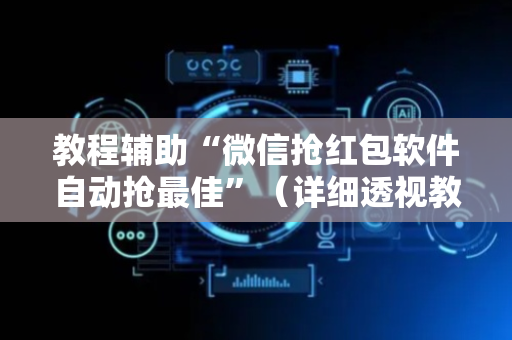 教程辅助“微信抢红包软件自动抢最佳”（详细透视教程）-哔哩哔哩