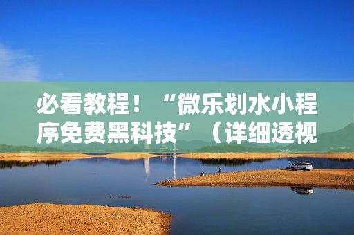 必看教程！“微乐划水小程序免费黑科技”（详细透视教程）-哔哩哔哩