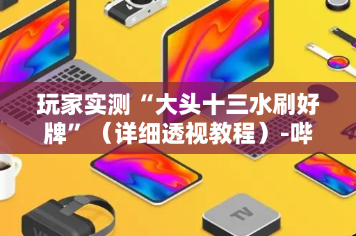 玩家实测“大头十三水刷好牌”（详细透视教程）-哔哩哔哩