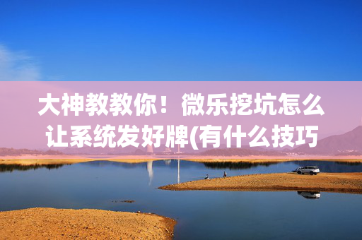 大神教教你！微乐挖坑怎么让系统发好牌(有什么技巧)