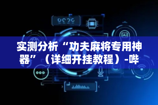 实测分析“功夫麻将专用神器”（详细开挂教程）-哔哩哔哩