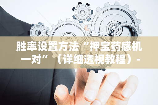 胜率设置方法“押宝药感机 一对”（详细透视教程）-哔哩哔哩