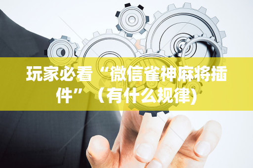 玩家必看“微信雀神麻将插件”（有什么规律)
