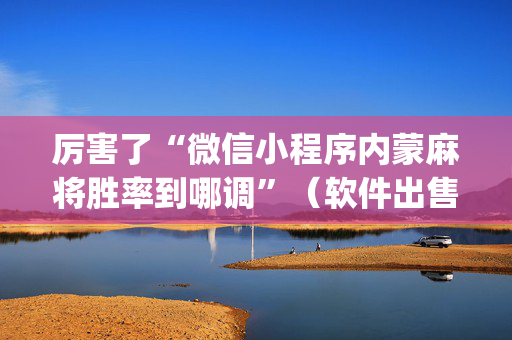 厉害了“微信小程序内蒙麻将胜率到哪调”（软件出售)