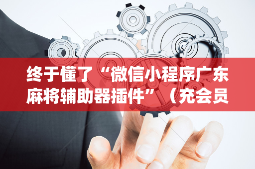 终于懂了“微信小程序广东麻将辅助器插件”（充会员胜率高)